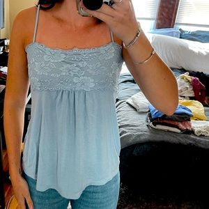 Light blue Maurice’s tank top with lace